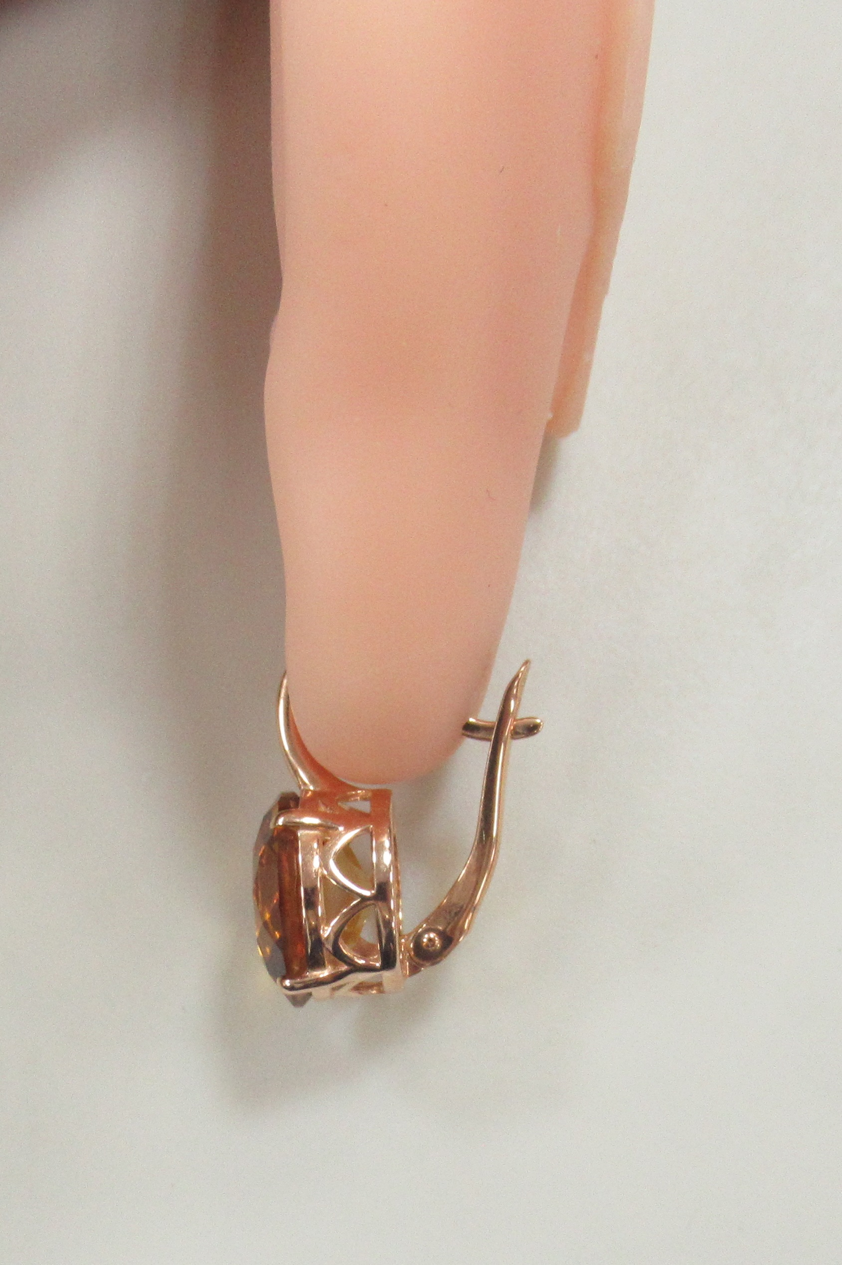 Серебряные серьги с цитринами